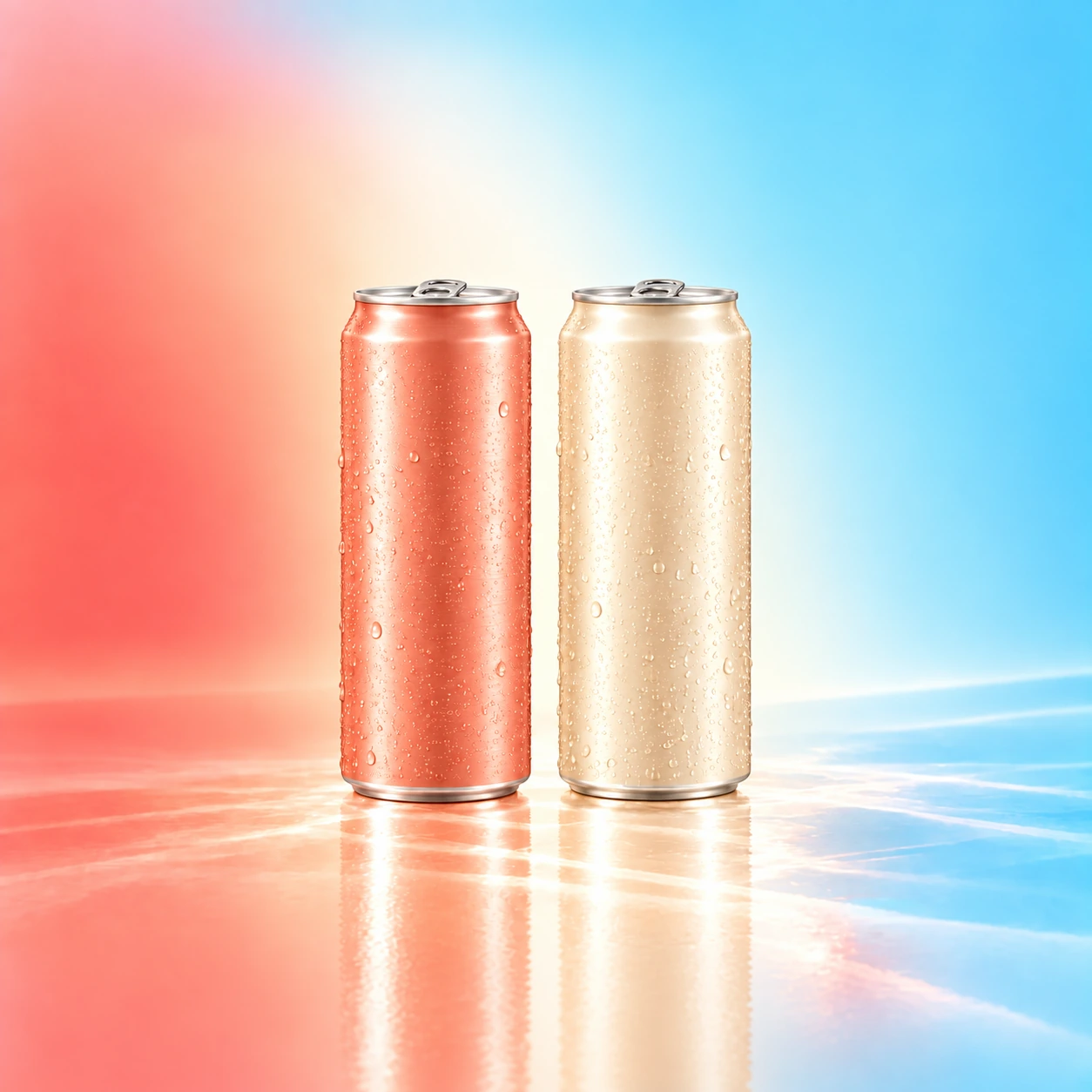 Sleek aluminium cans as a packaging option